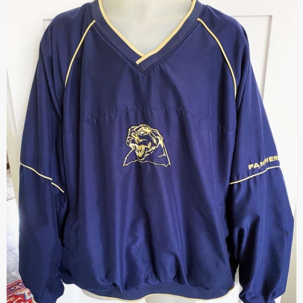 Vintage Genuine Stuff Collegiate Pittsburgh Pitt Panthers Pullover Jacket 2XL